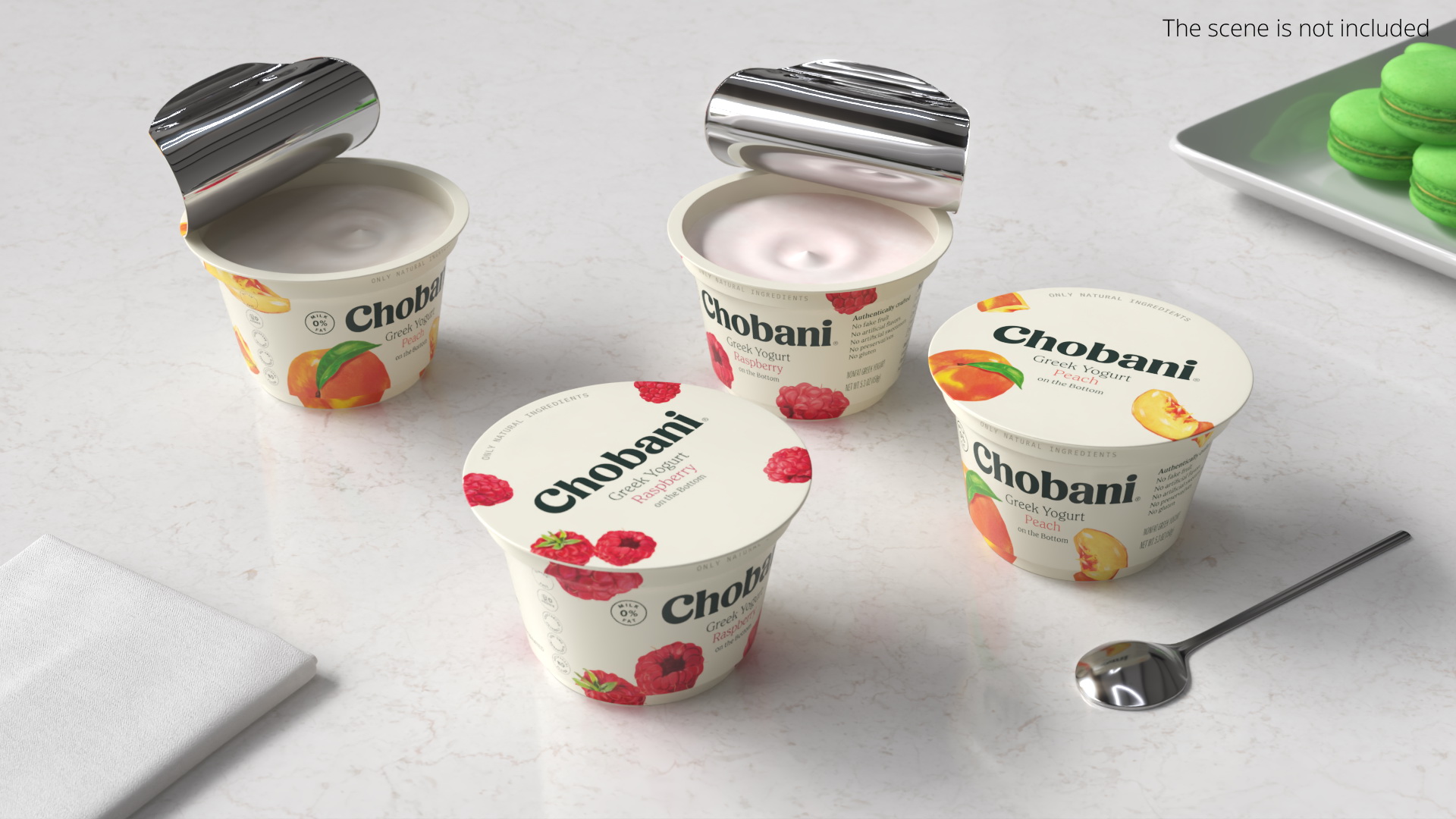 Chobani Greek Yogurt Cup Set Peach Raspberry, view 2