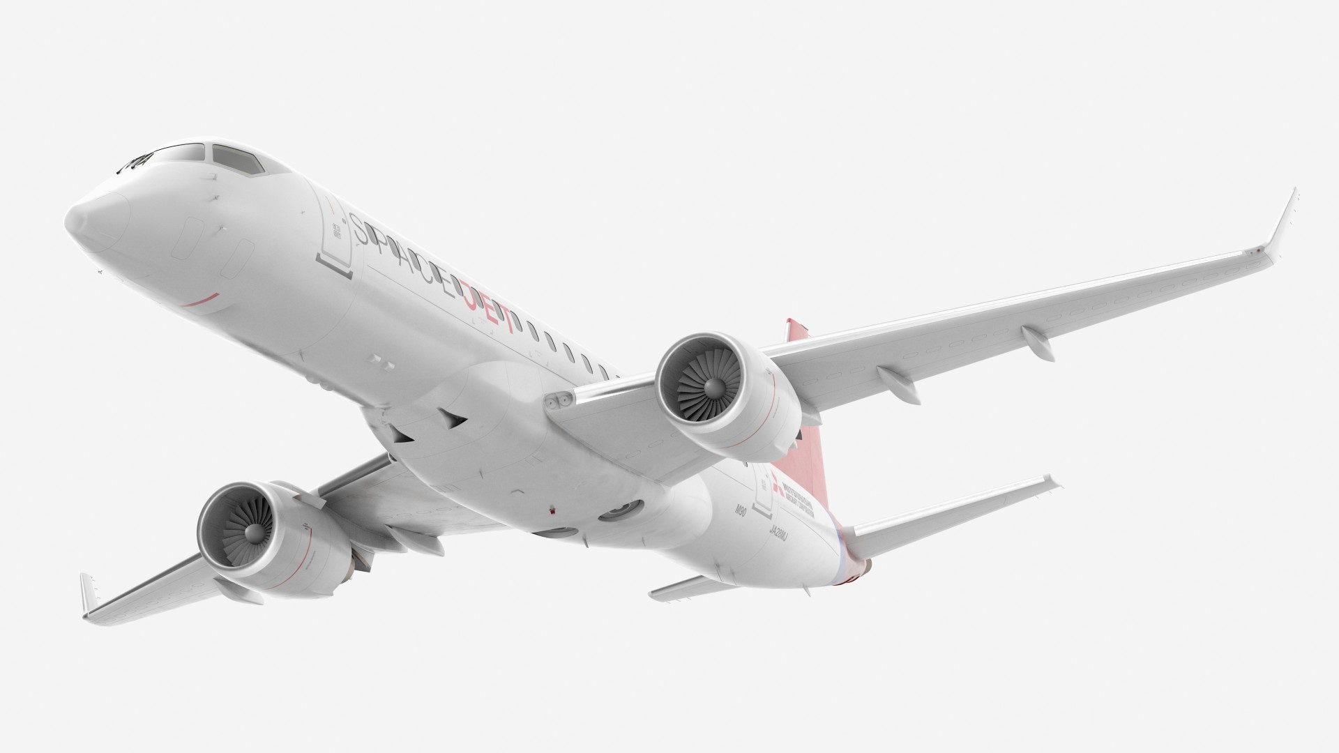 3D model Mitsubishi SpaceJet M90 Rigged