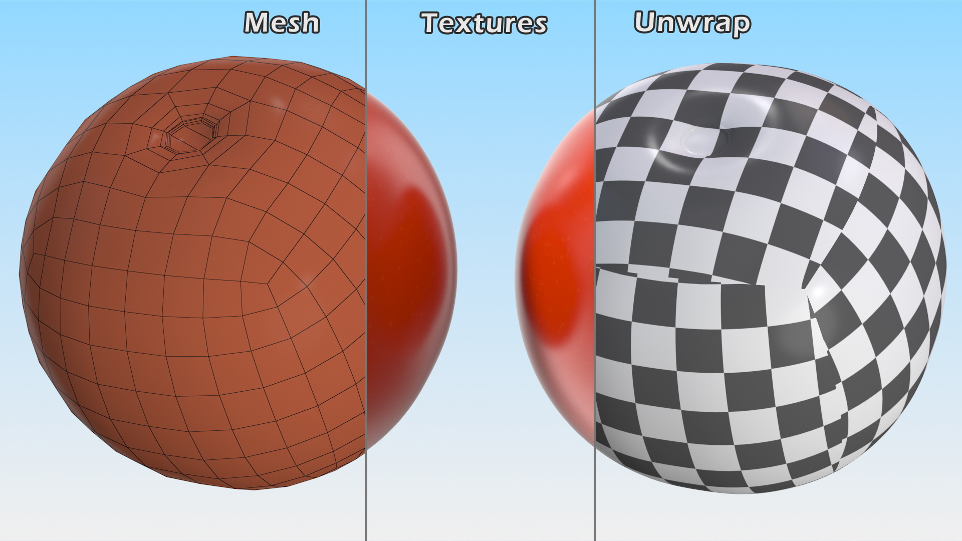 3D Fresh Red Cherry Tomato model