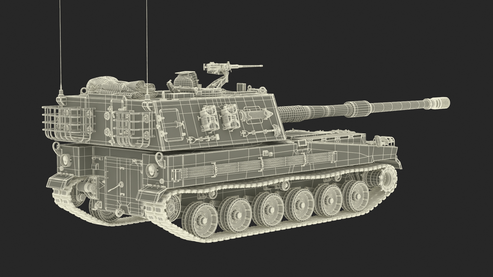 3D model K9 Thunder South Korean Artillery System