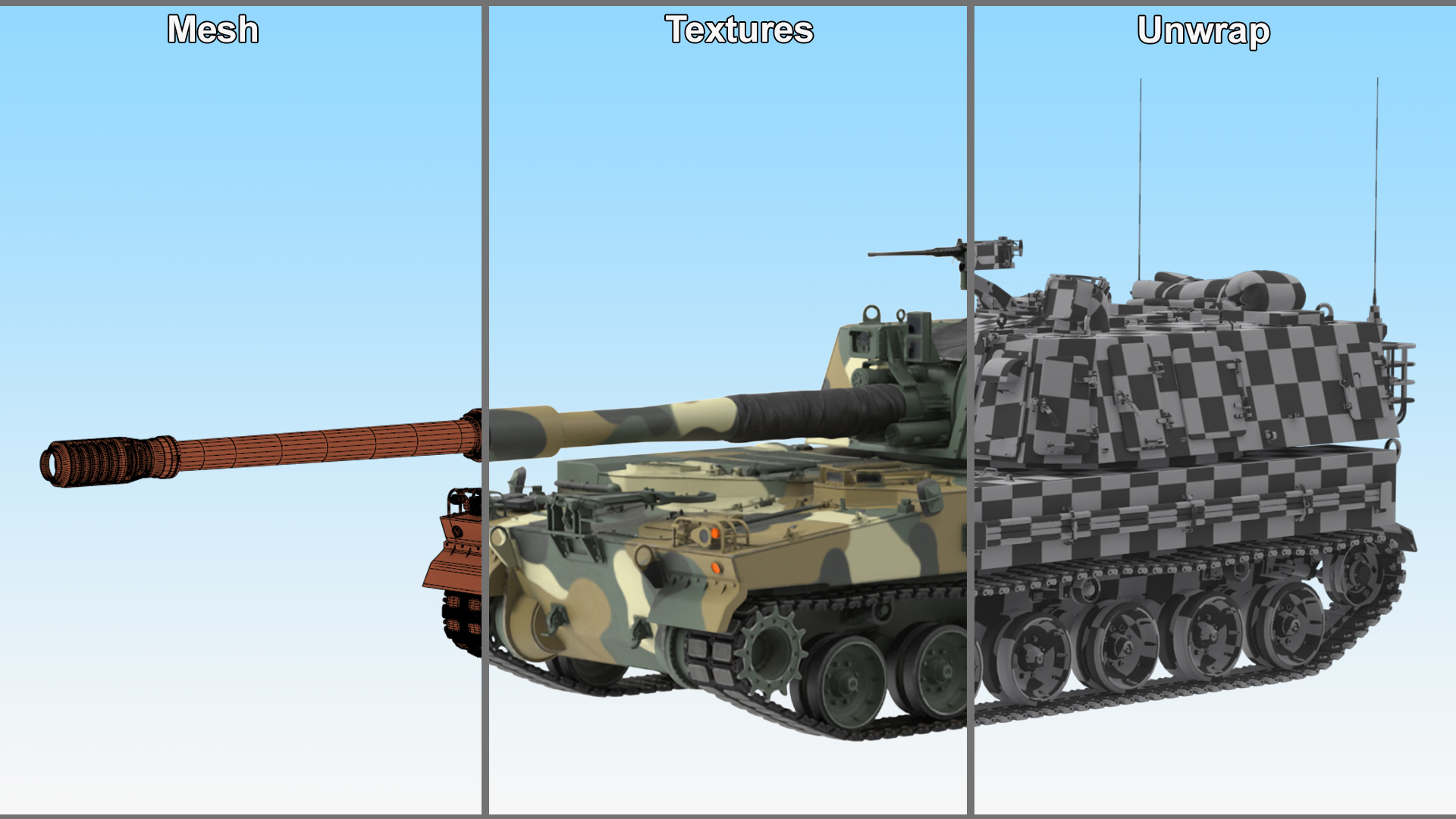 3D model K9 Thunder South Korean Artillery System