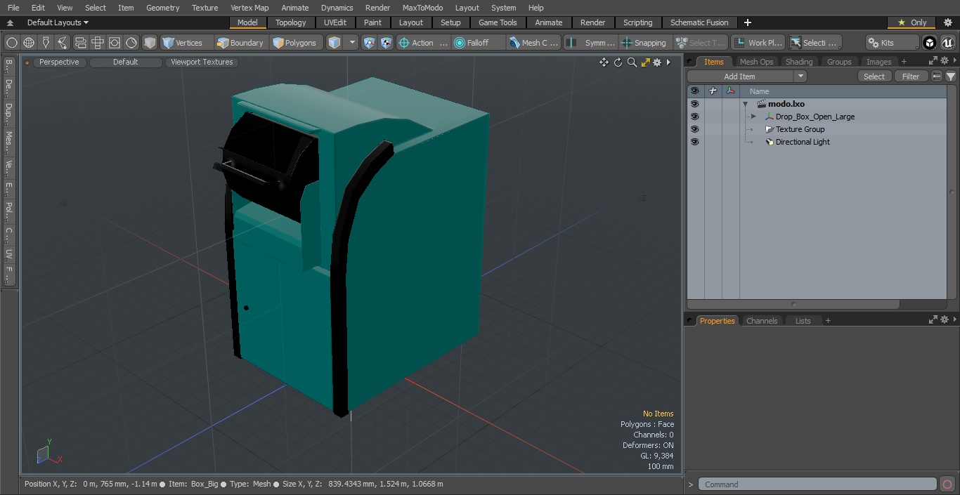 Drop Box Open Large 3D model