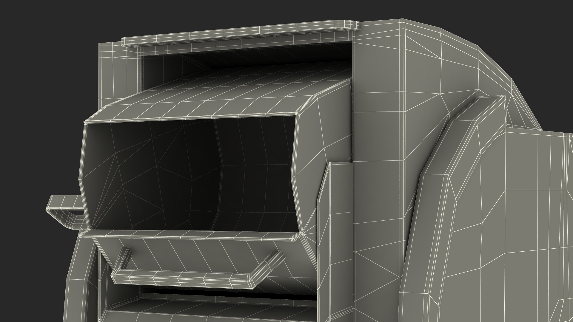 Drop Box Open Large 3D model