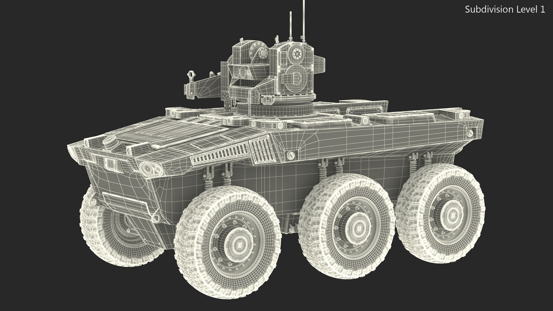 3D Military Robot Scout Rigged for Maya