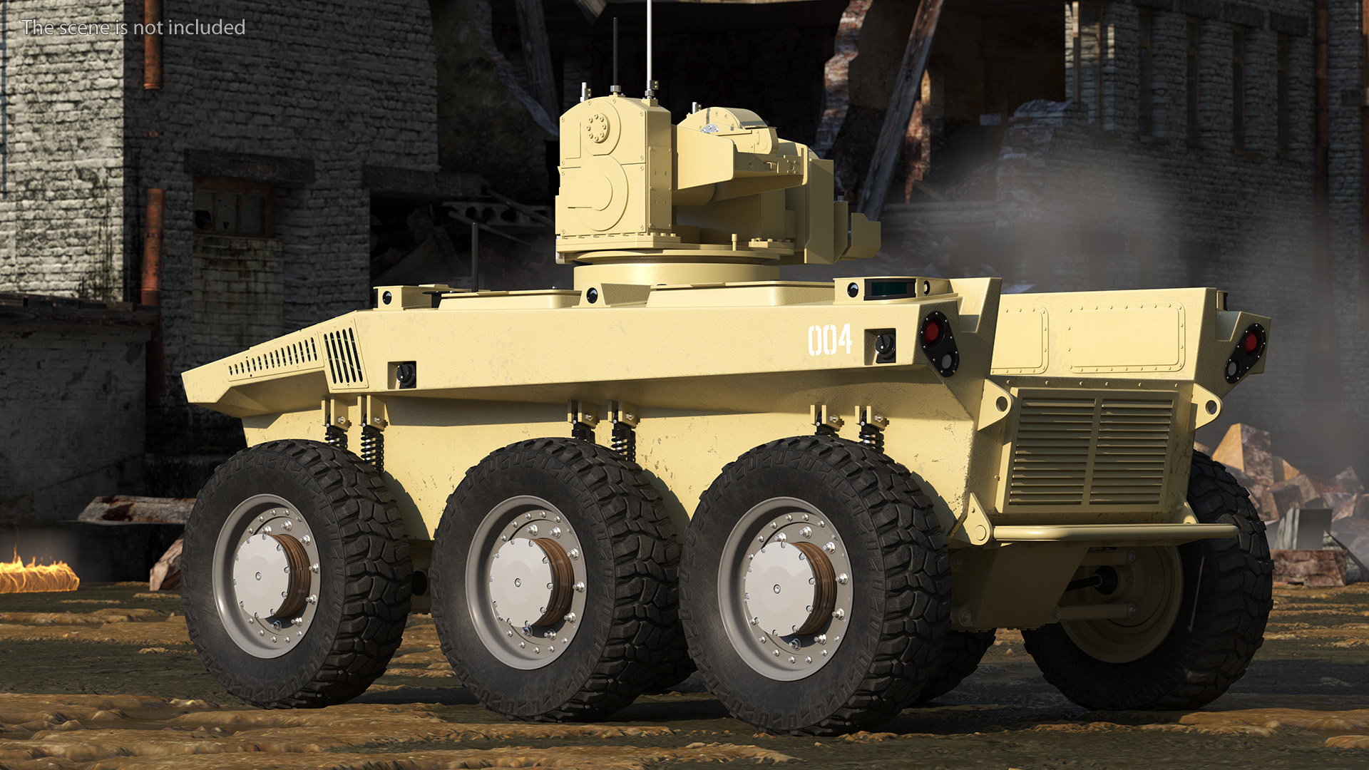 3D Military Robot Scout Rigged for Maya