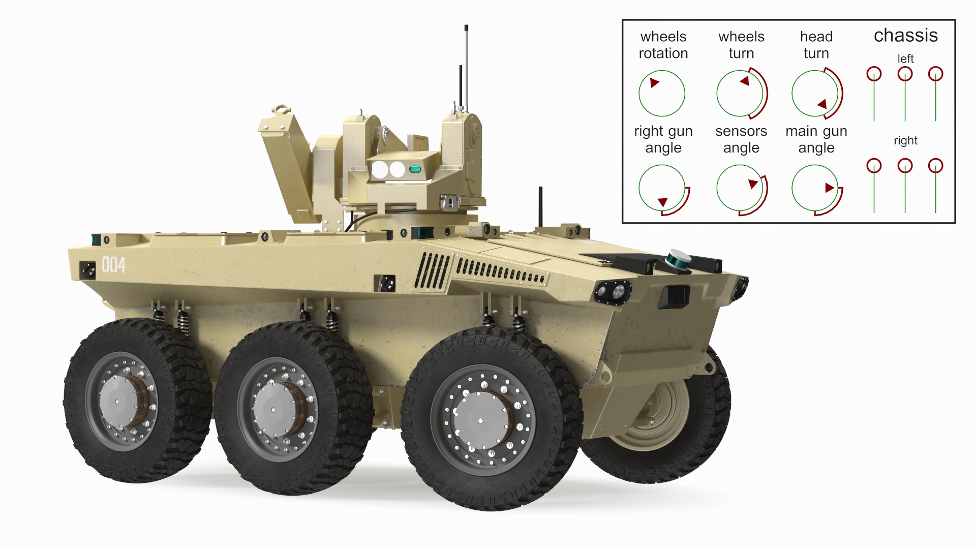 3D Military Robot Scout Rigged for Maya