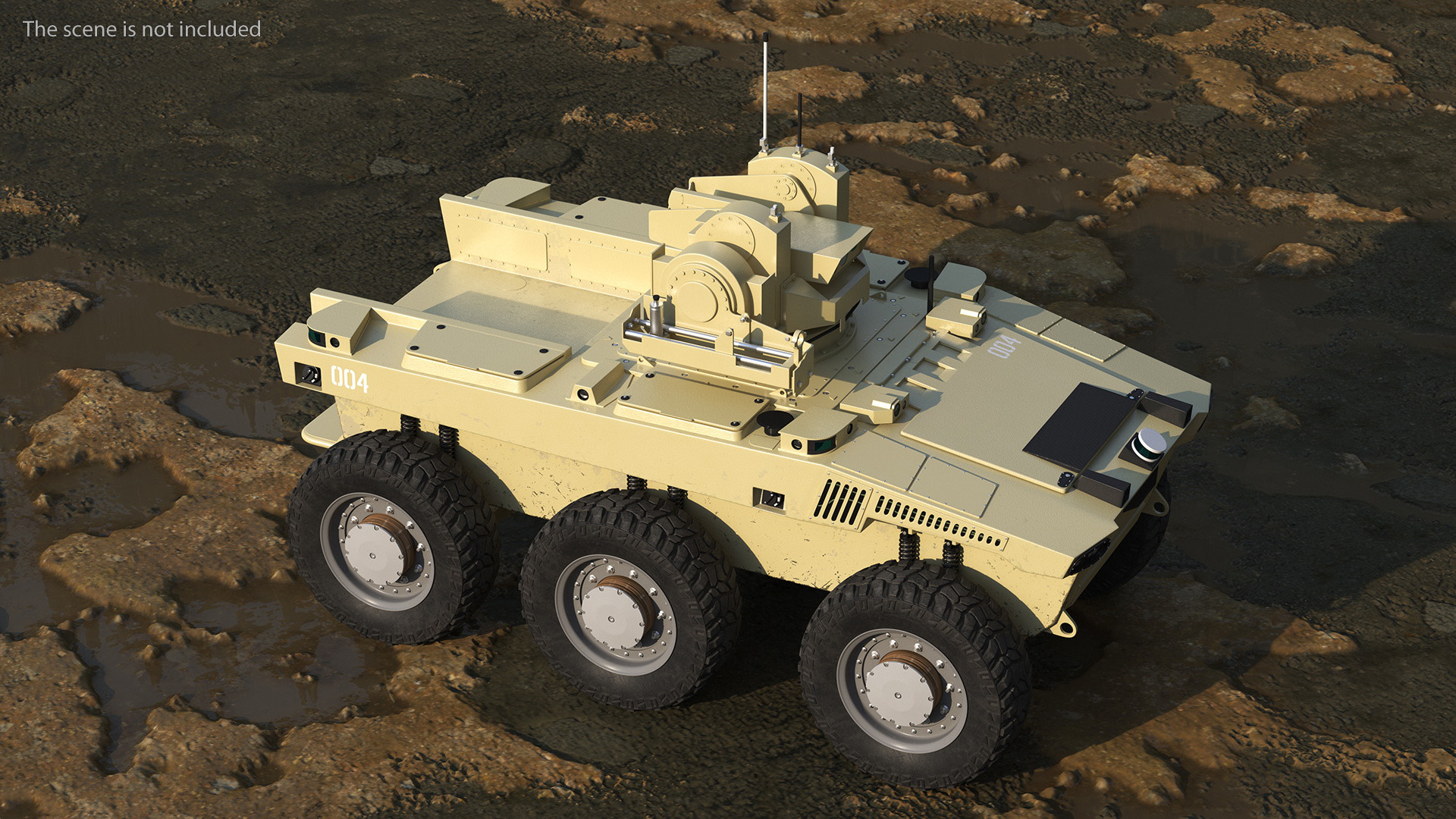 3D Military Robot Scout Rigged for Maya
