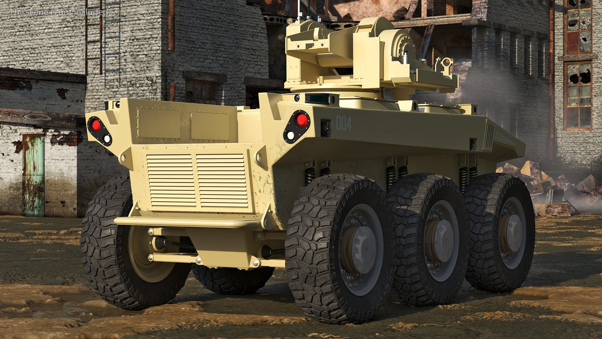 3D Military Robot Scout Rigged for Maya