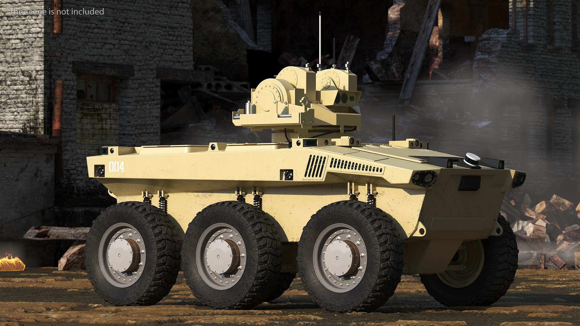 3D Military Robot Scout Rigged for Maya