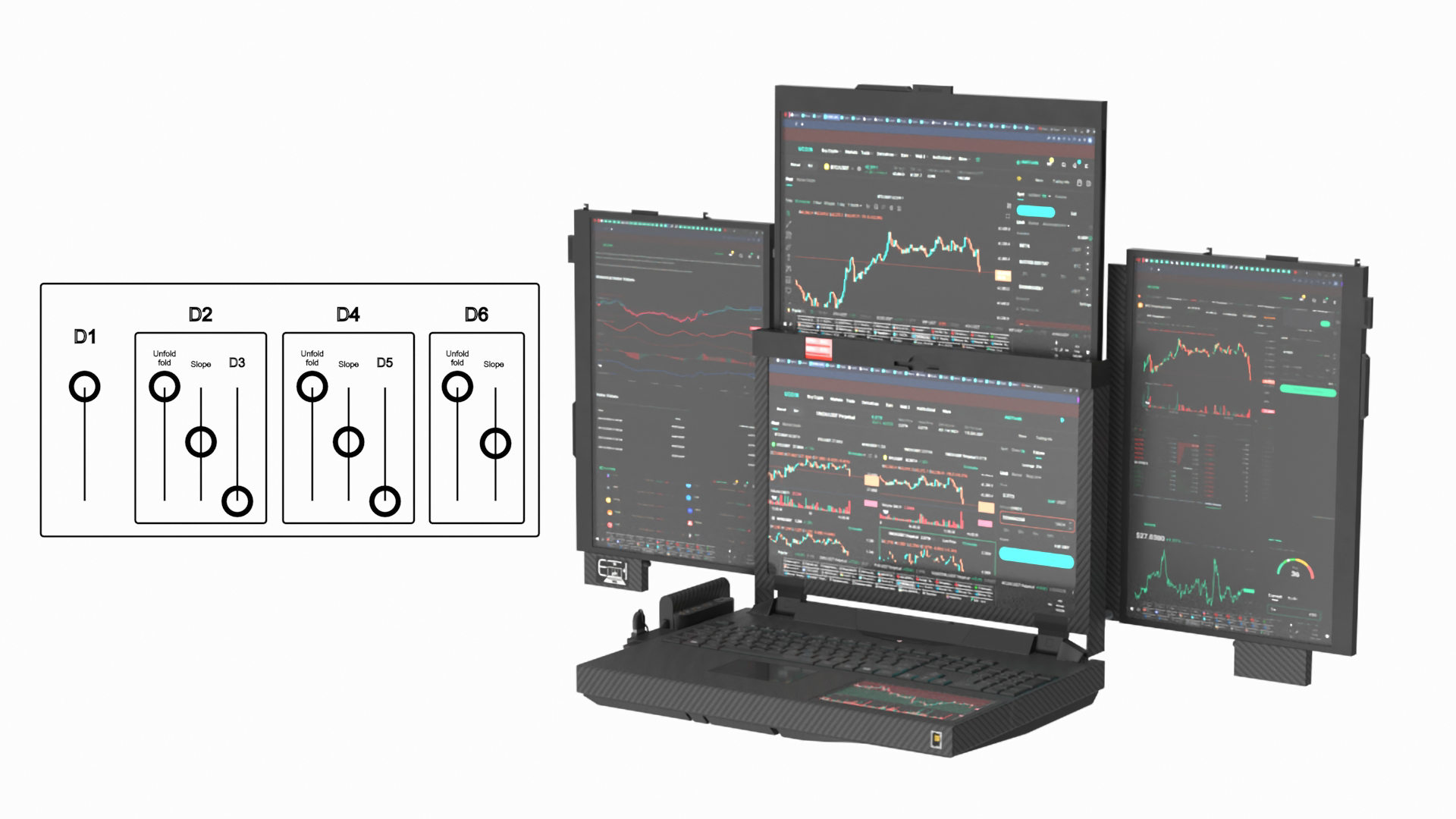 3D Professional Laptop with Miner Software Rigged