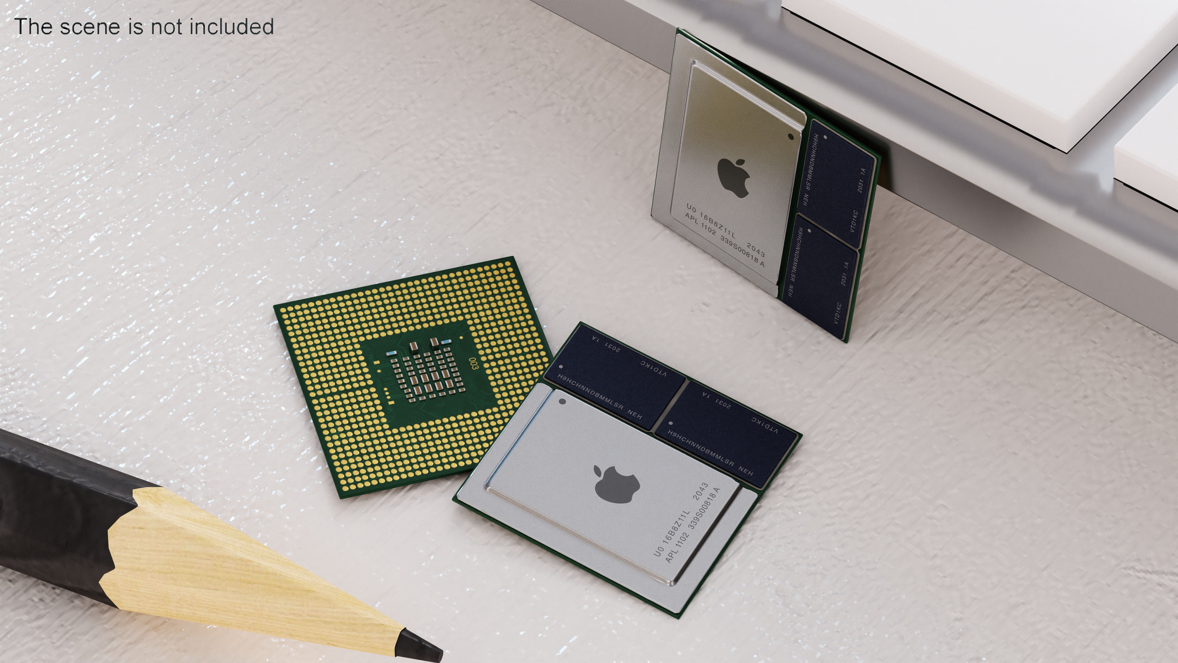 3D model Apple M1 Series Chip