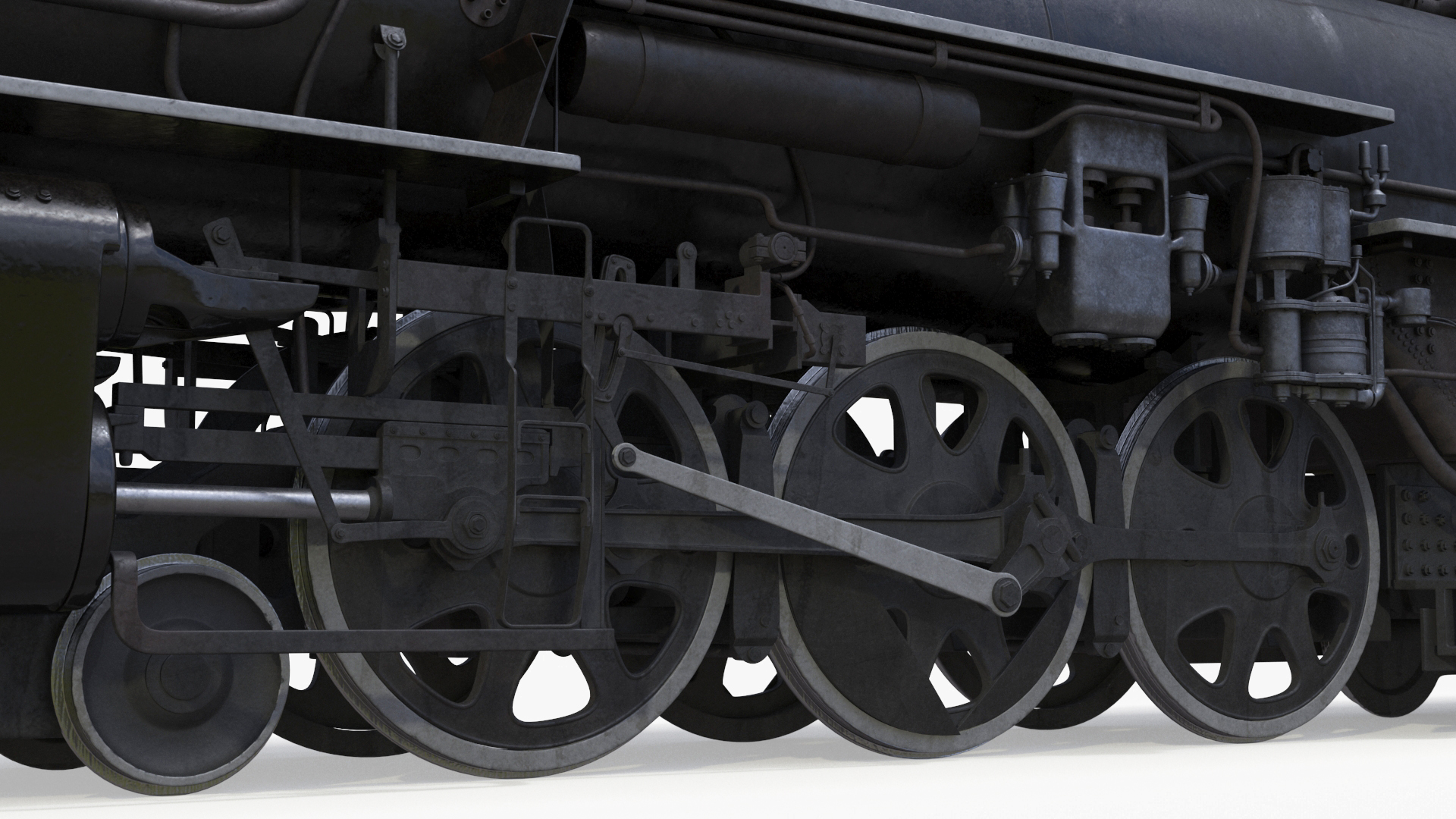 3D model Steam Engine with Freight Cars