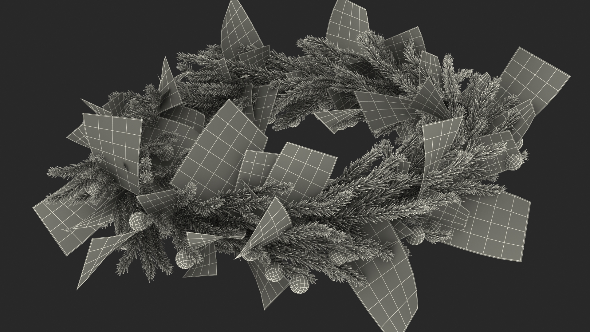 Christmas Wreath Garland 3D model