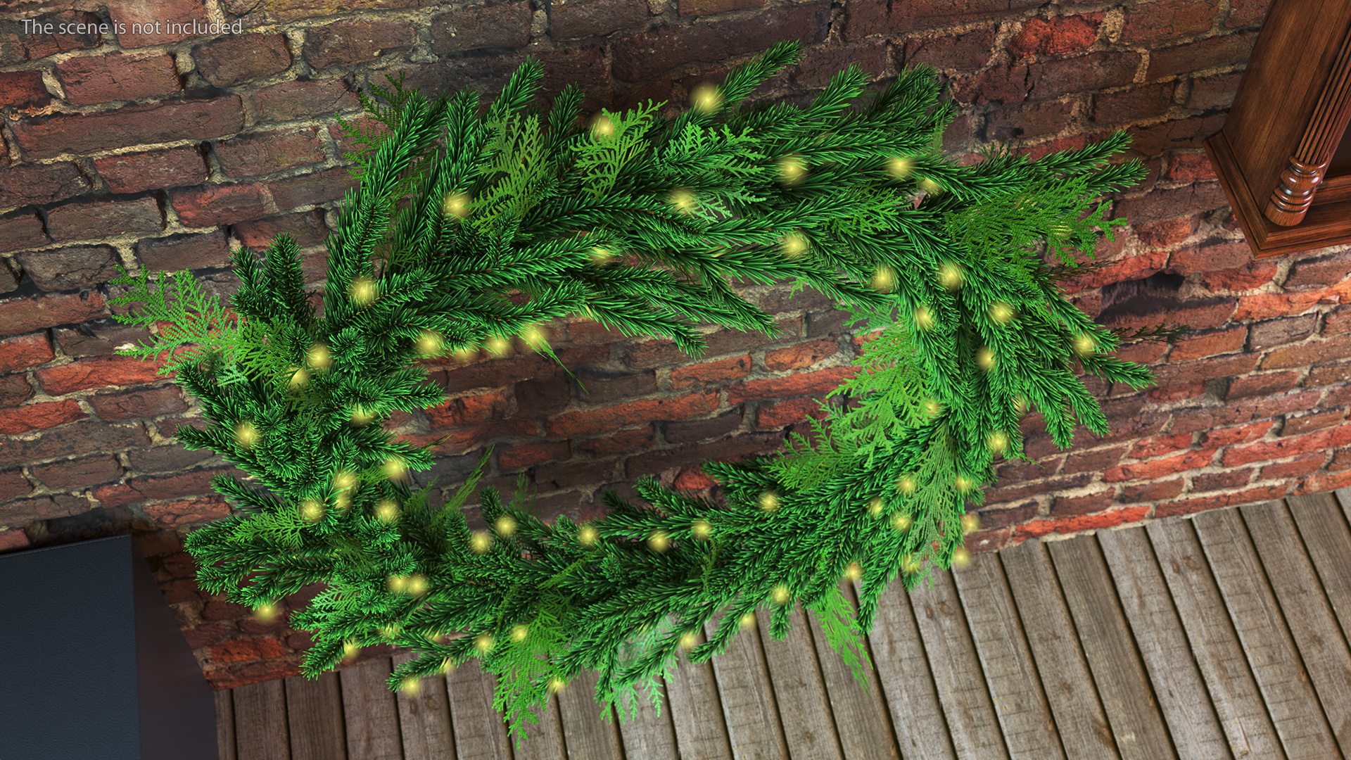 Christmas Wreath Garland 3D model