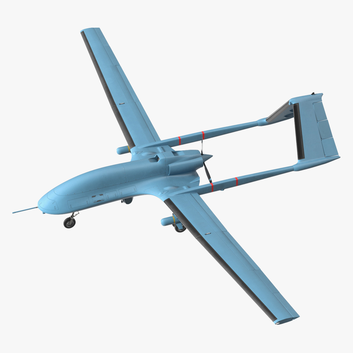 Armed Combat Drone Blue Rigged for Maya 3D model
