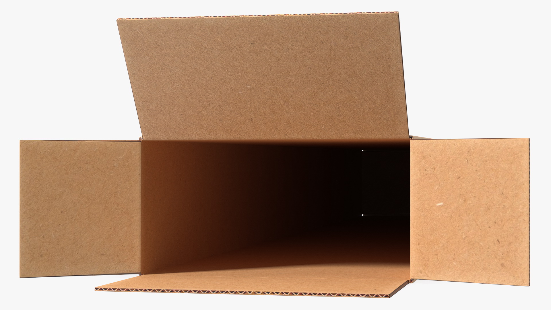 3D Long Cardboard Box model