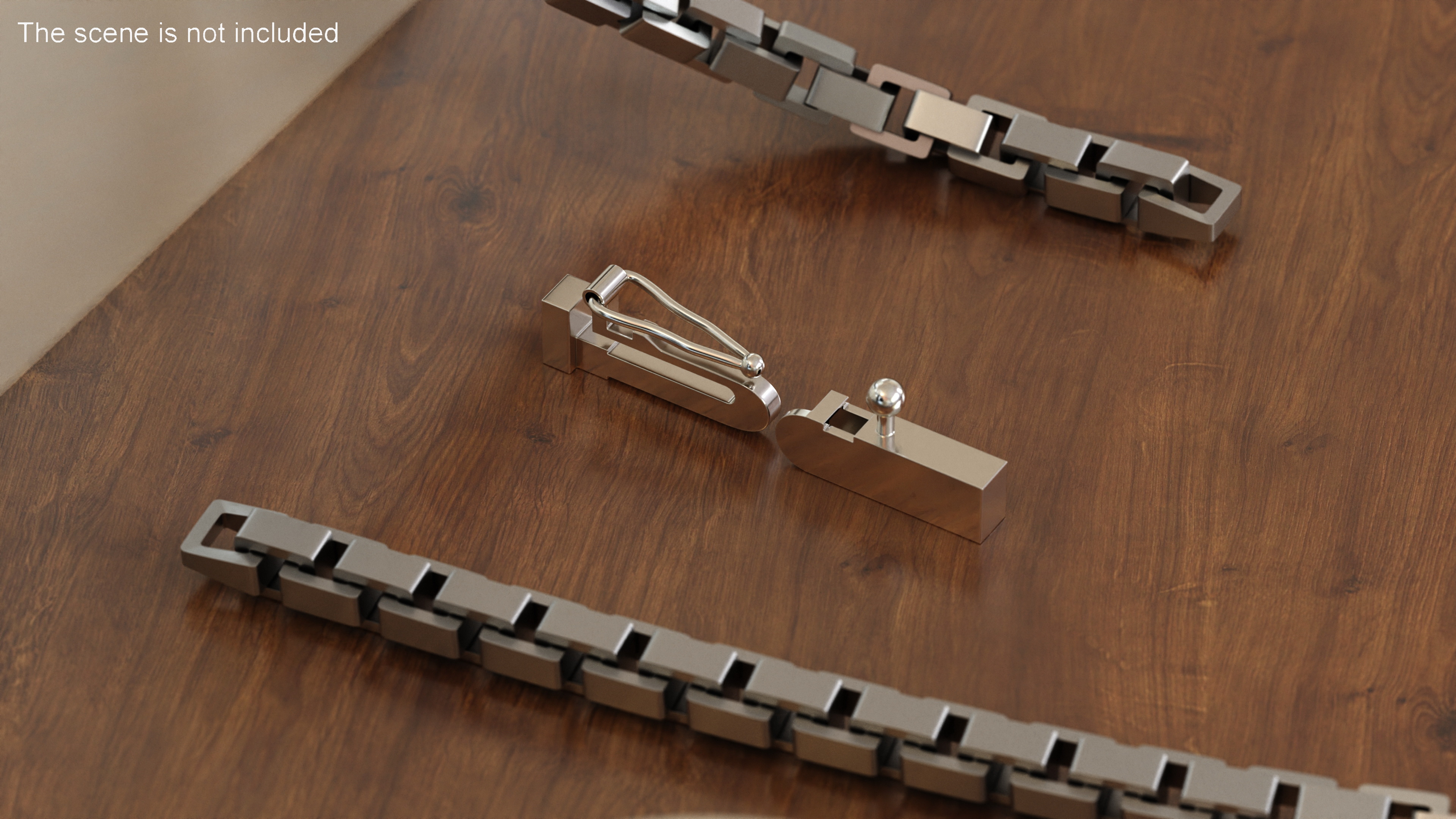 3D model Jewelry Clasps Set Silver