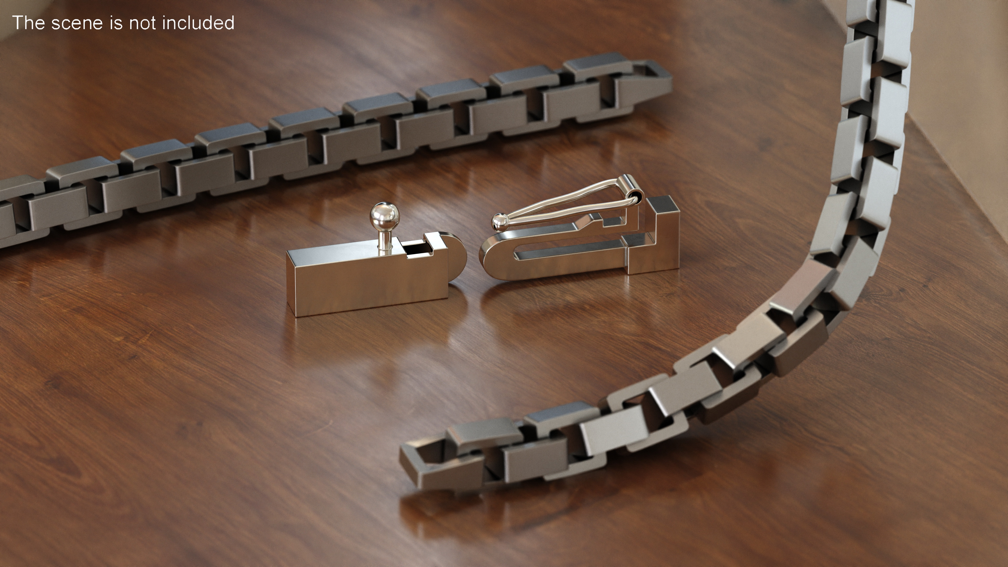 3D model Jewelry Clasps Set Silver