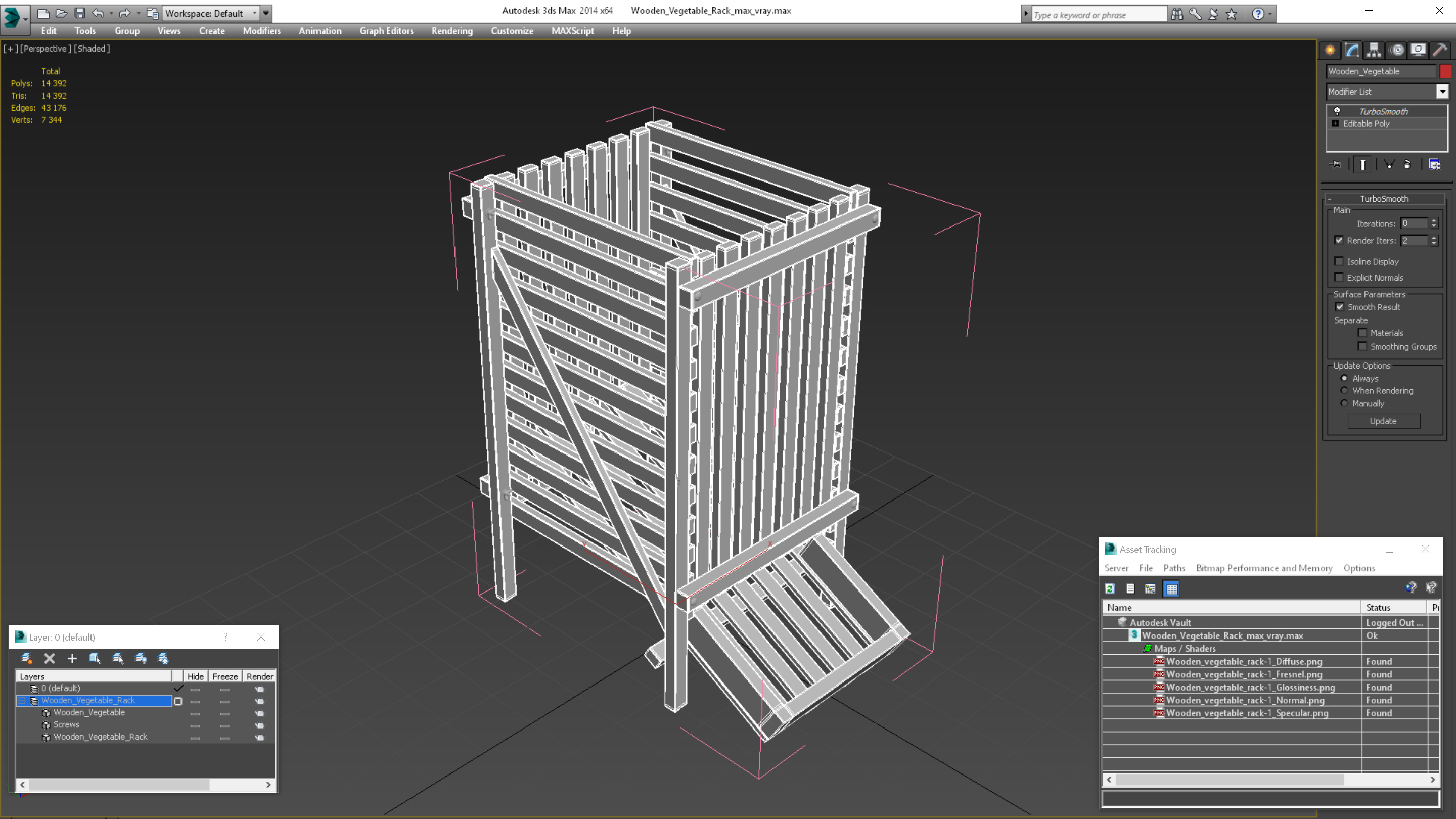 3D Wooden Vegetable Rack