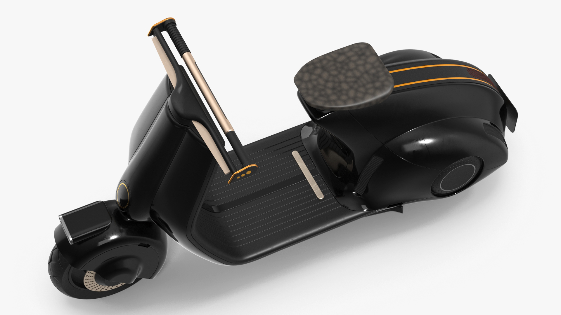 Modern Electric Scooter Black 3D model