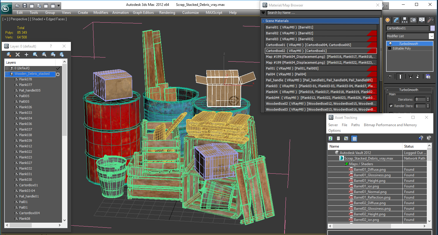 3D model Scrap Stacked Debris