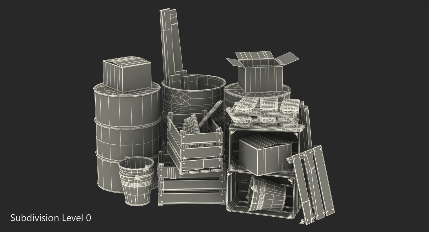 3D model Scrap Stacked Debris