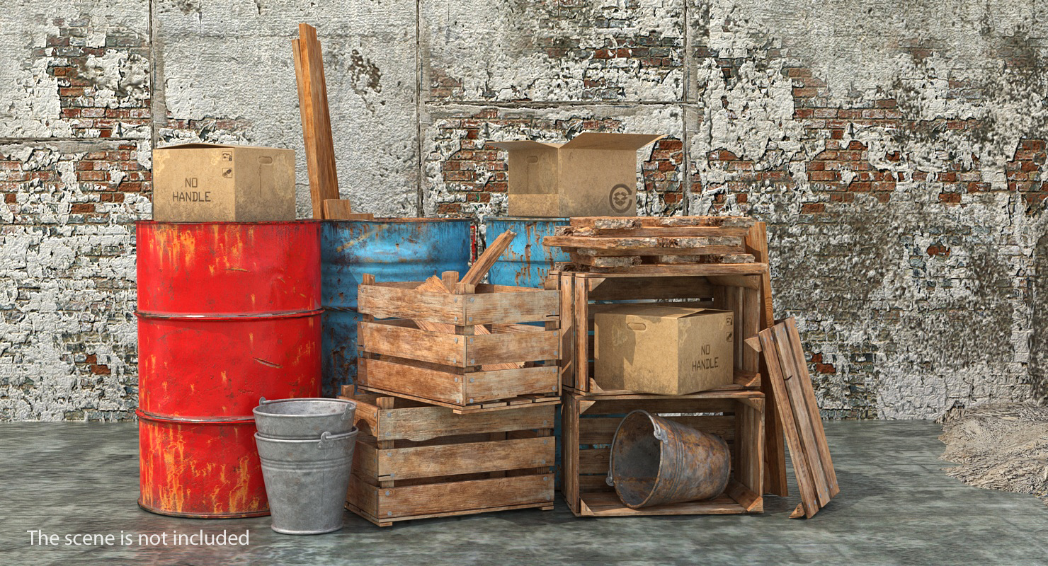 3D model Scrap Stacked Debris