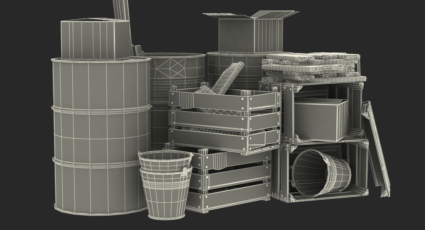 3D model Scrap Stacked Debris