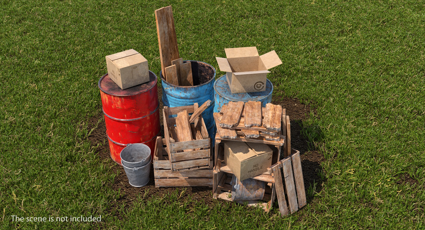 3D model Scrap Stacked Debris