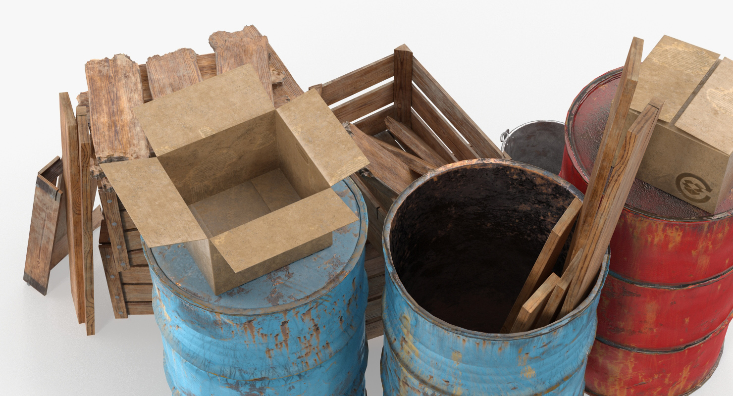 3D model Scrap Stacked Debris