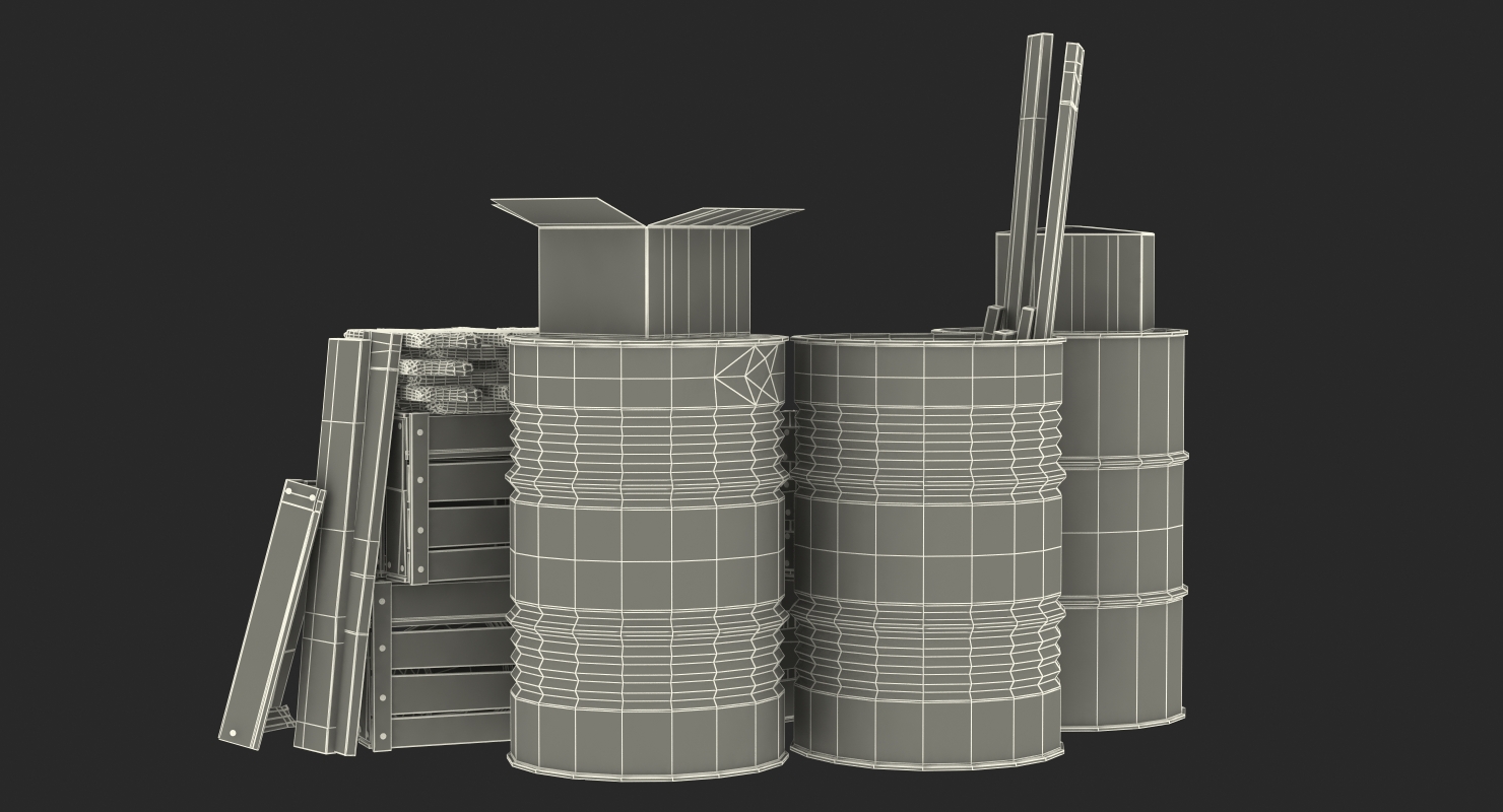3D model Scrap Stacked Debris