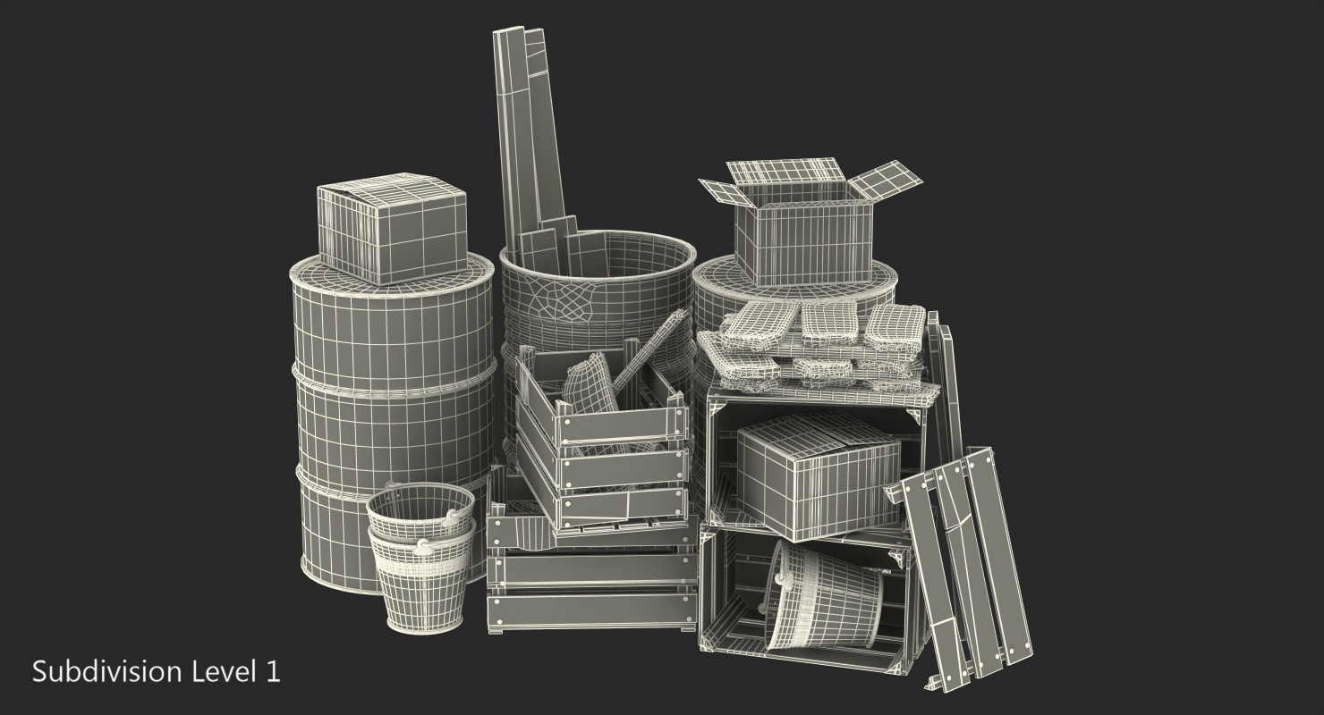 3D model Scrap Stacked Debris