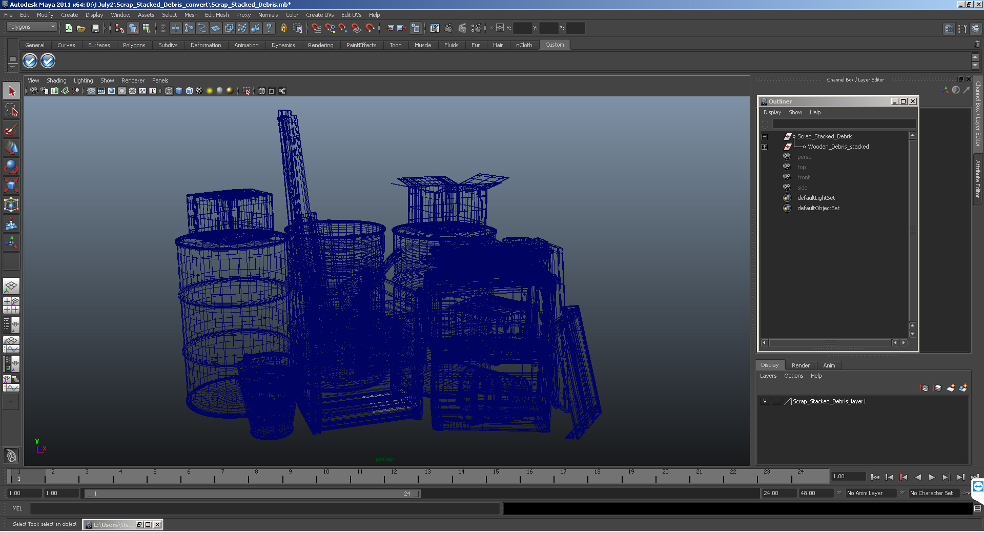 3D model Scrap Stacked Debris