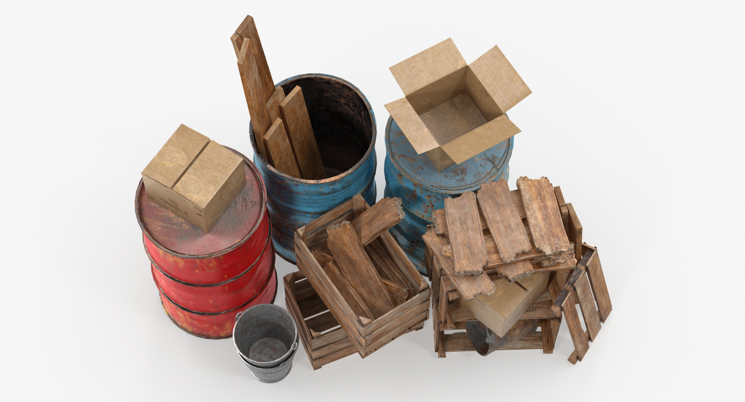 3D model Scrap Stacked Debris