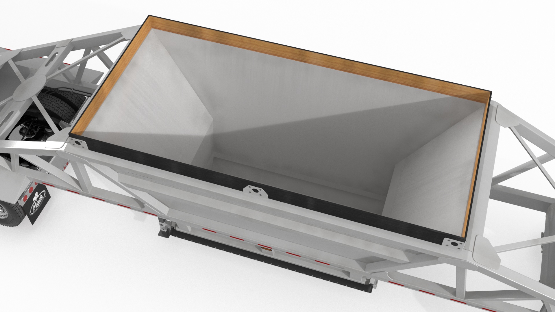 3D Mack CHU613 Truck with Manac Bottom Dump Trailer model