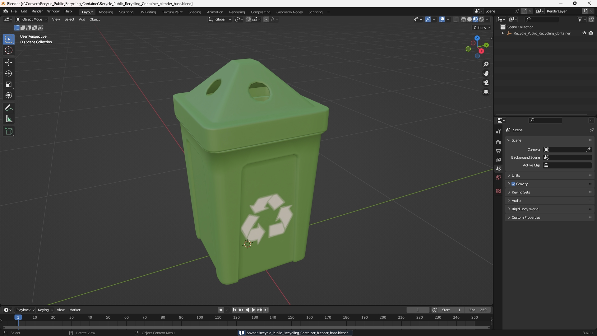 Recycle Public Recycling Container - view 10