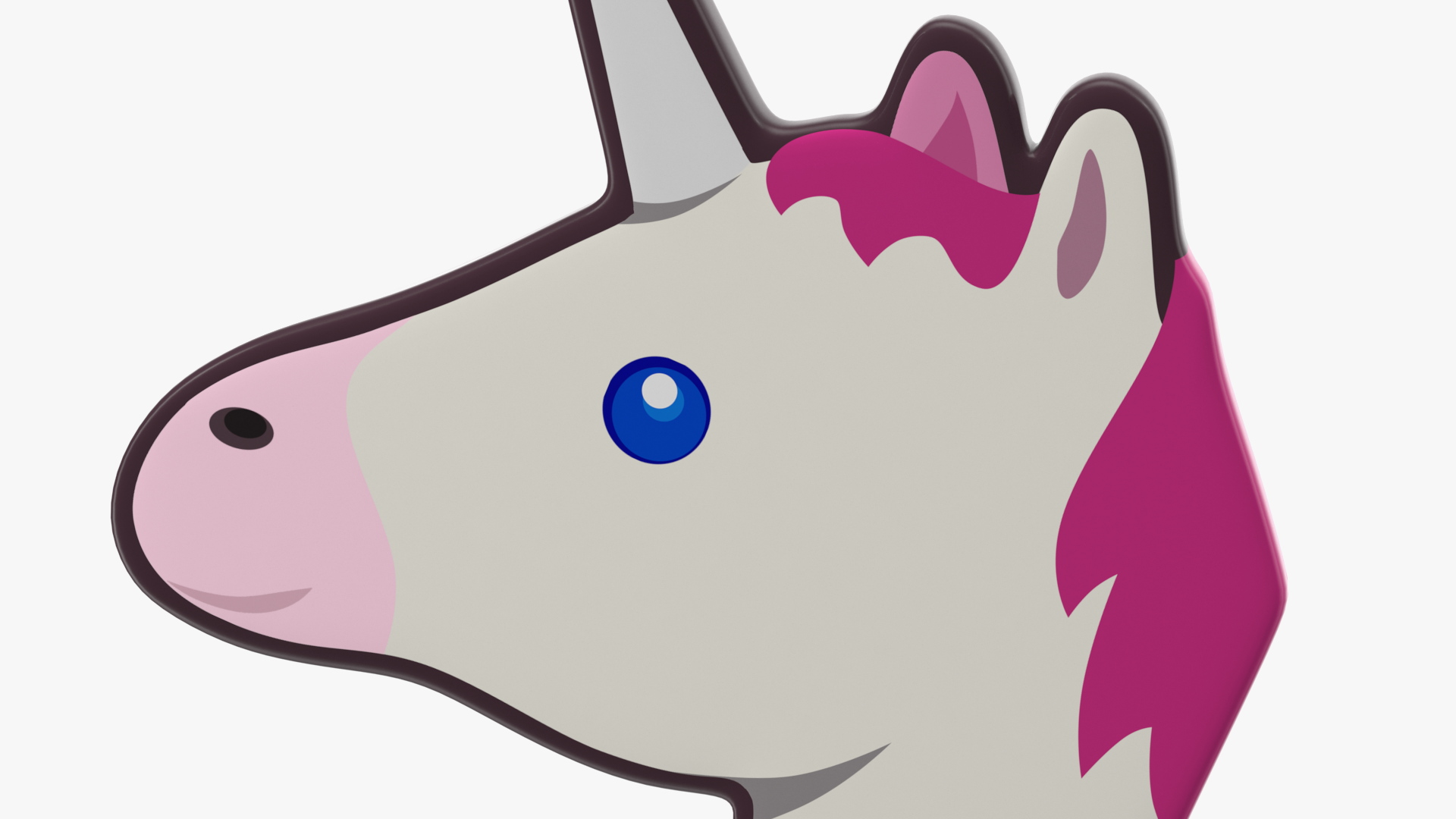 3D Unicorn Emoji model