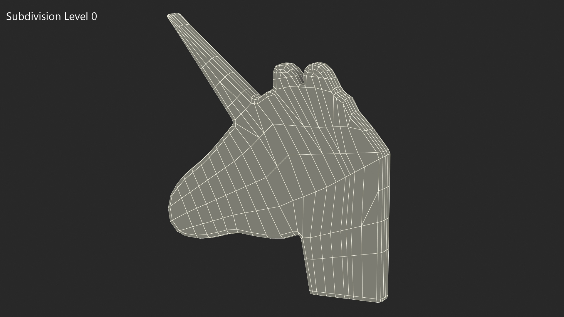 3D Unicorn Emoji model