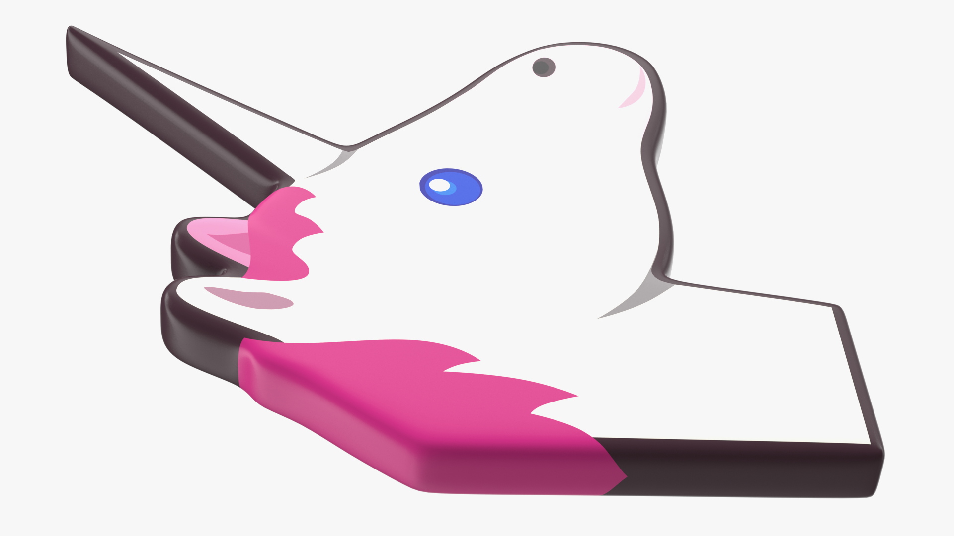 3D Unicorn Emoji model
