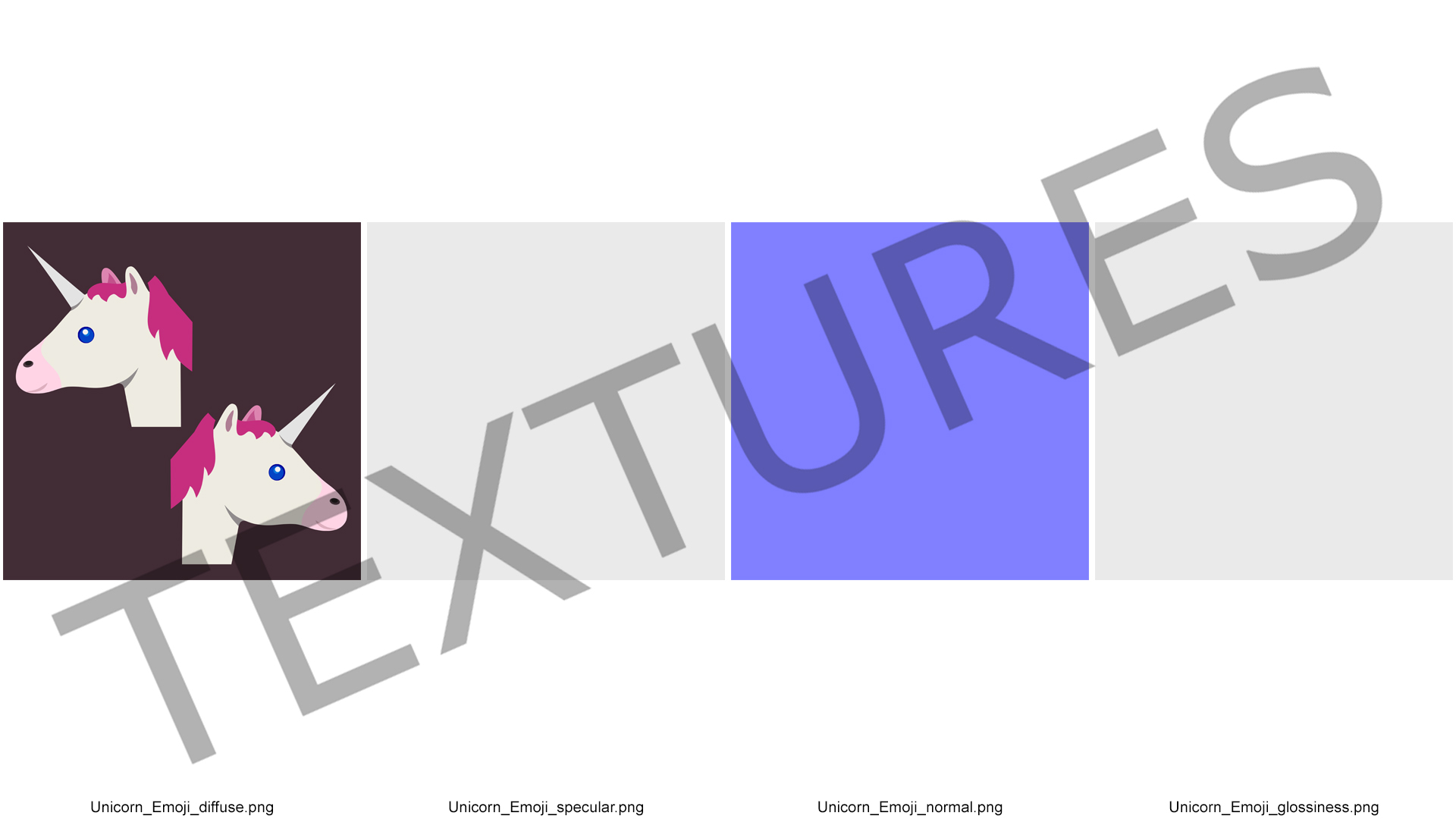 3D Unicorn Emoji model
