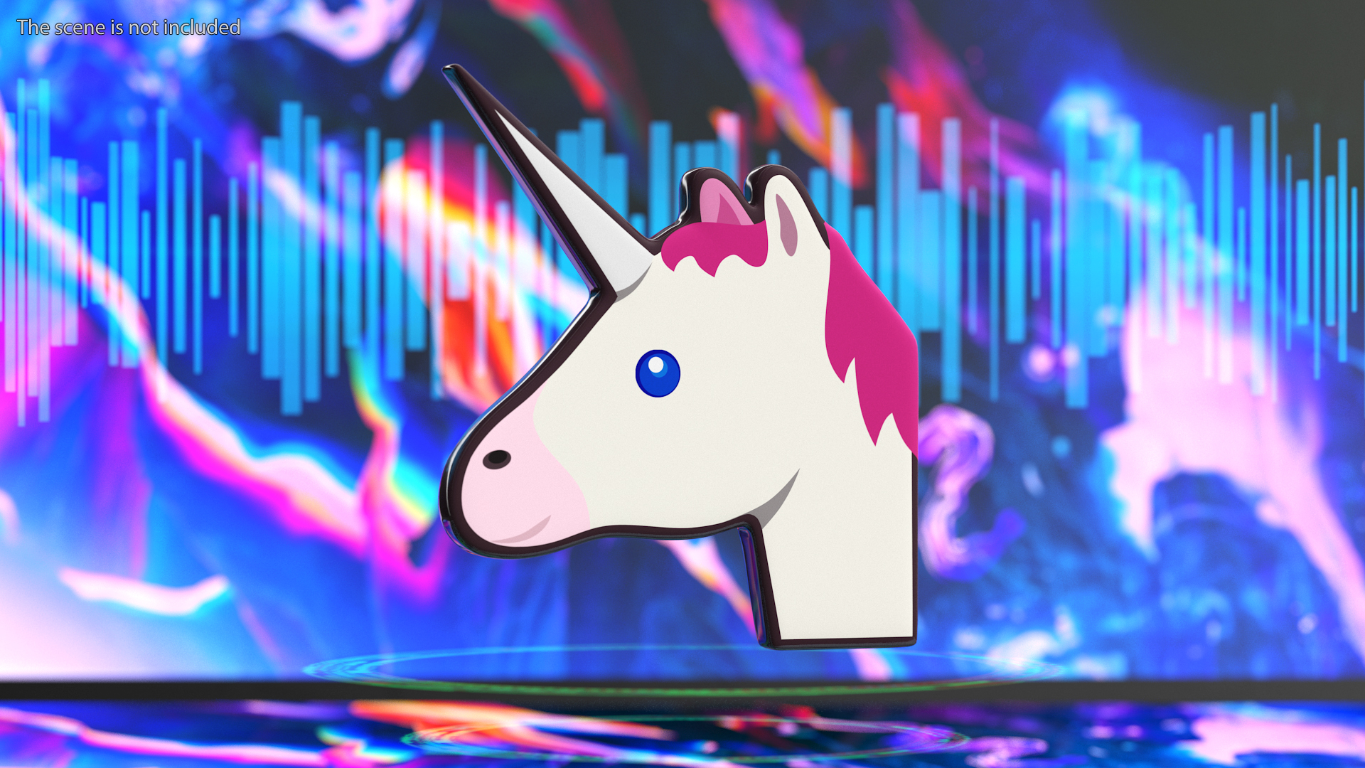 3D Unicorn Emoji model