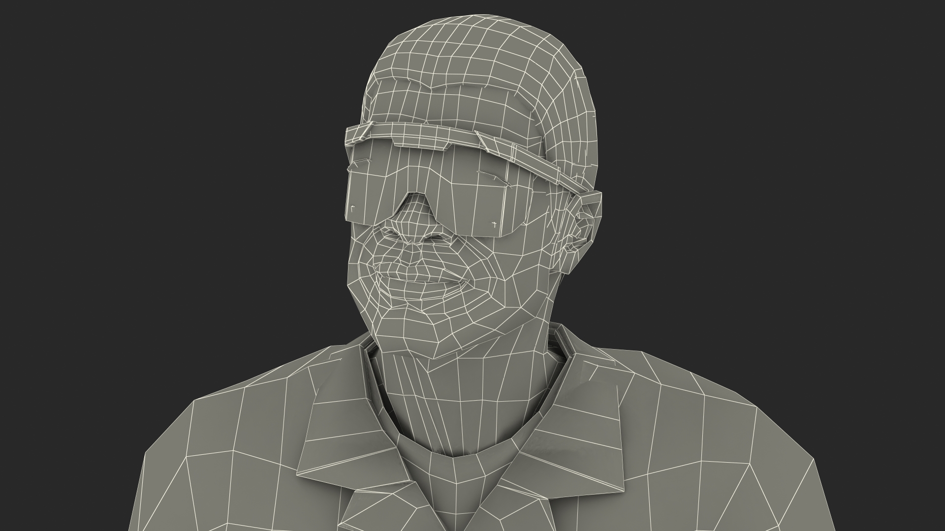 Dark Skin Black Man Electrician Inspecting Pose 3D