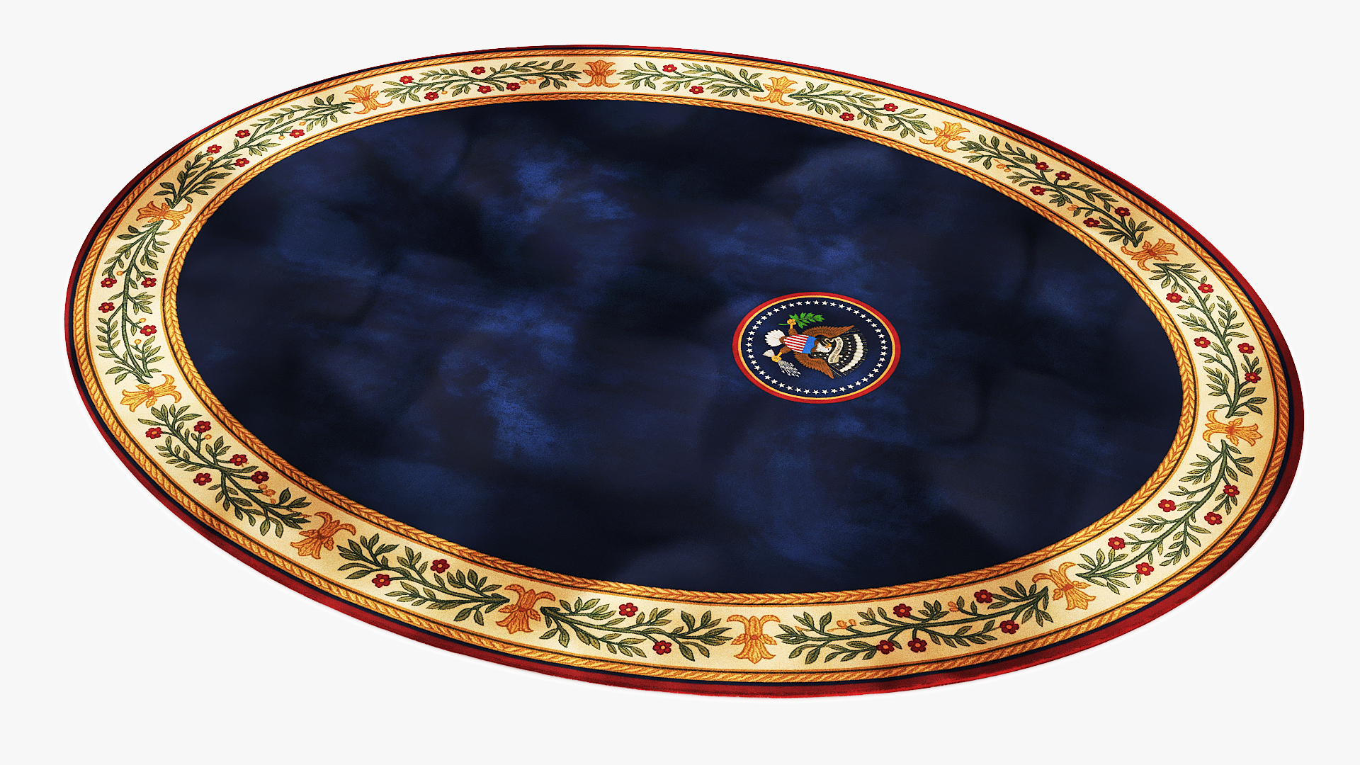 Oval Office Presidential Seal Rug Fur - view 2