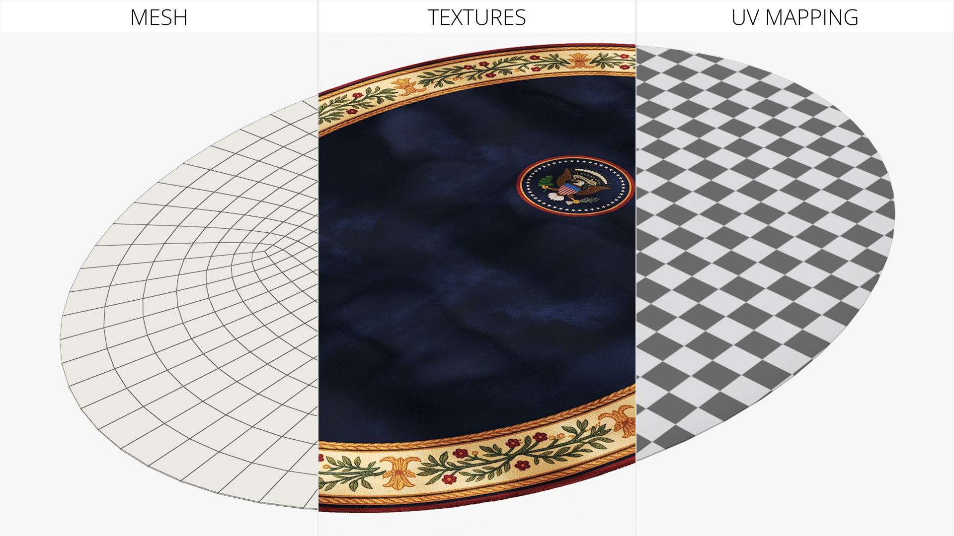 Oval Office Presidential Seal Rug Fur - view 6