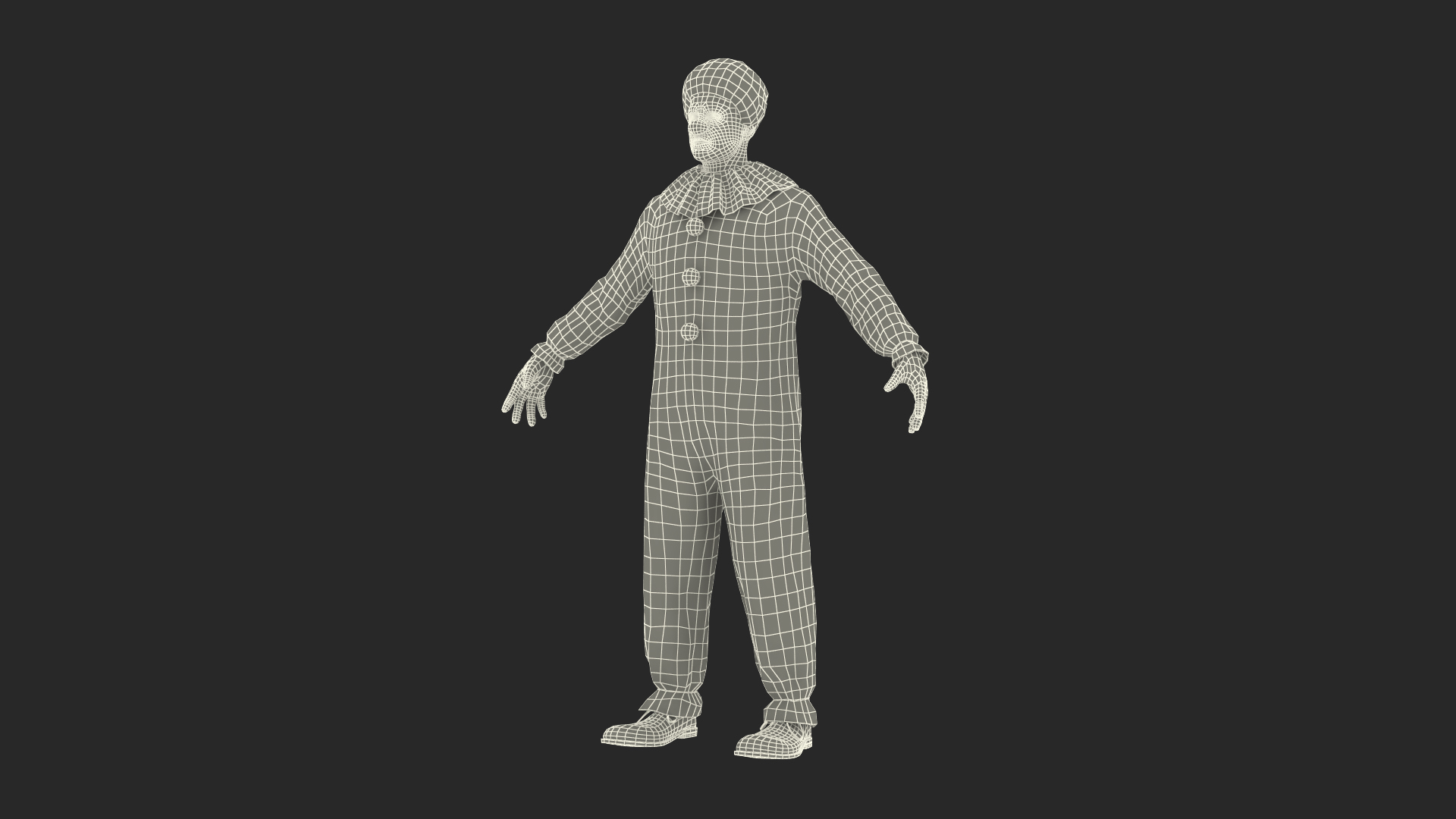 Clown Suit Fur 3D model