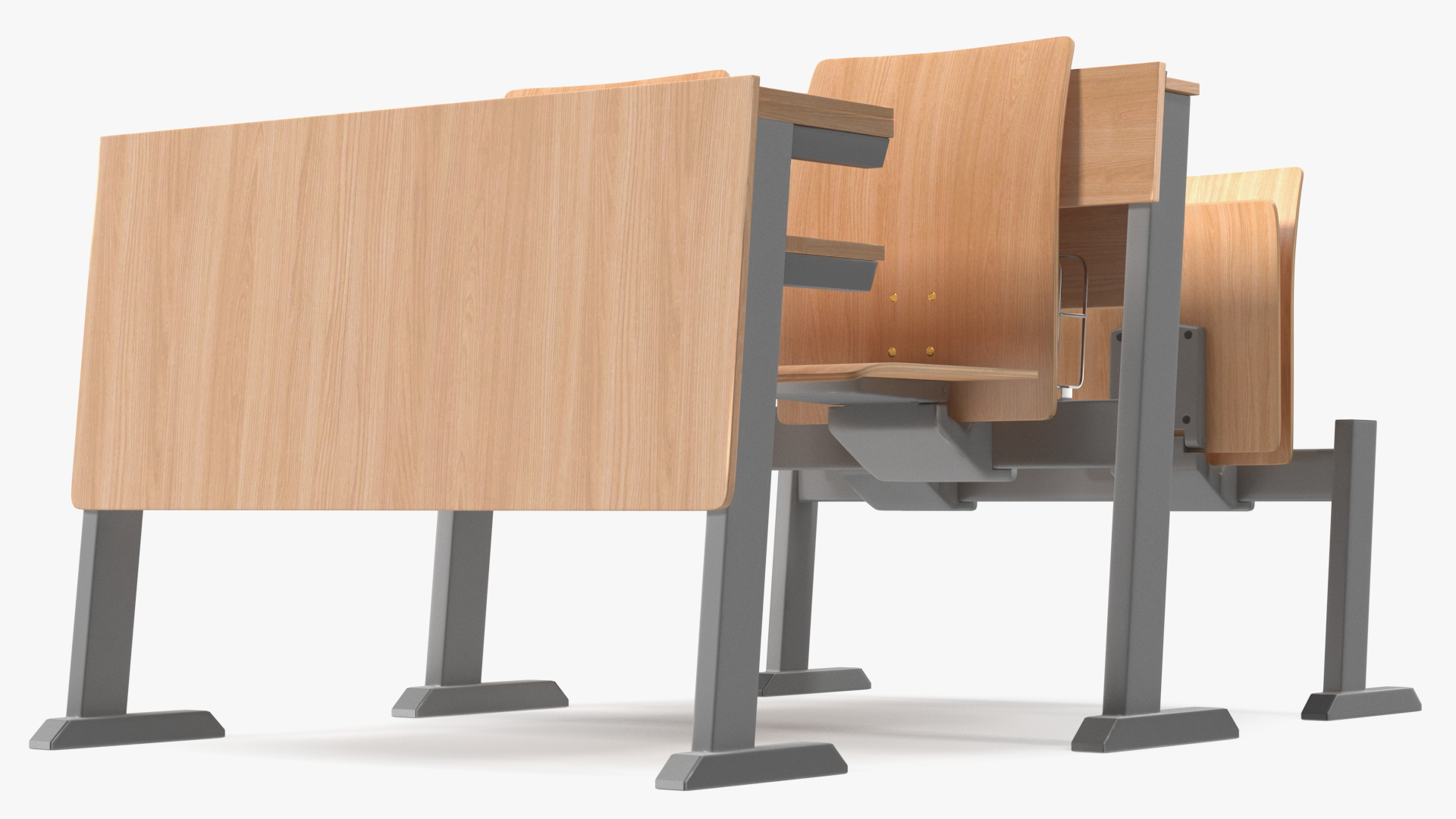 3D model University Seating System Set Four Seats