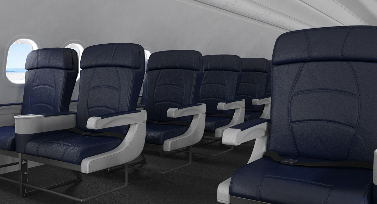 3D Airbus A321 NEO Delta Rigged model