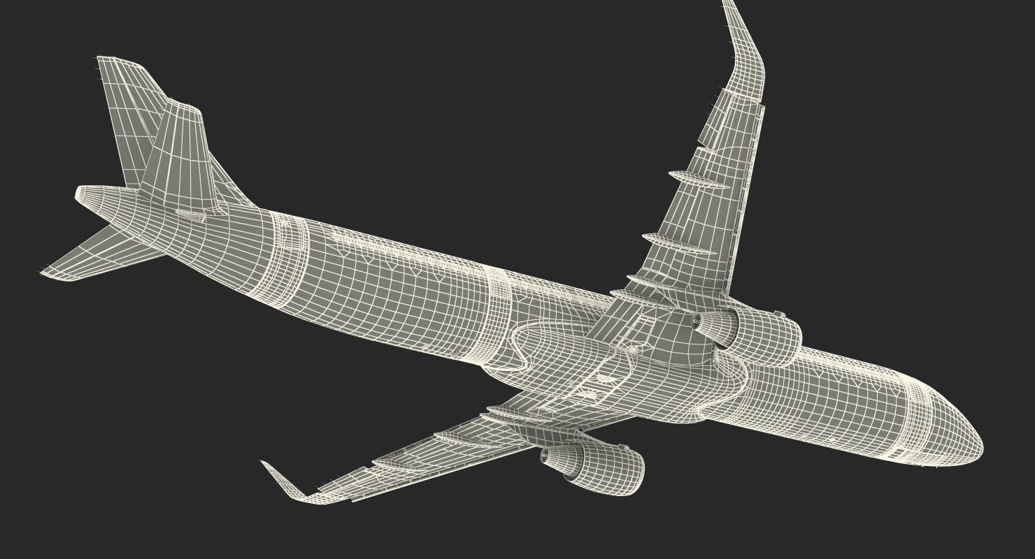 3D Airbus A321 NEO Delta Rigged model