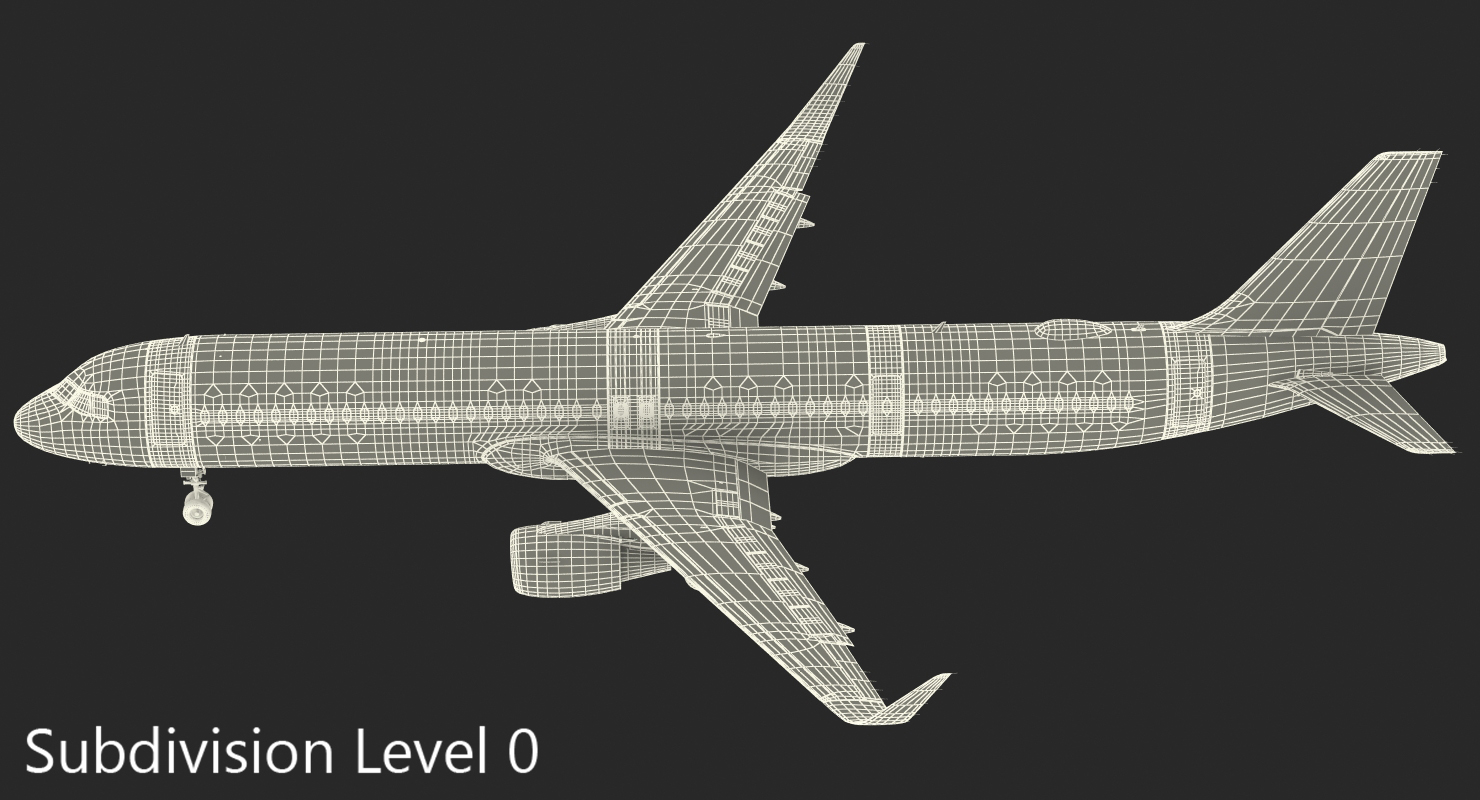 3D Airbus A321 NEO Delta Rigged model