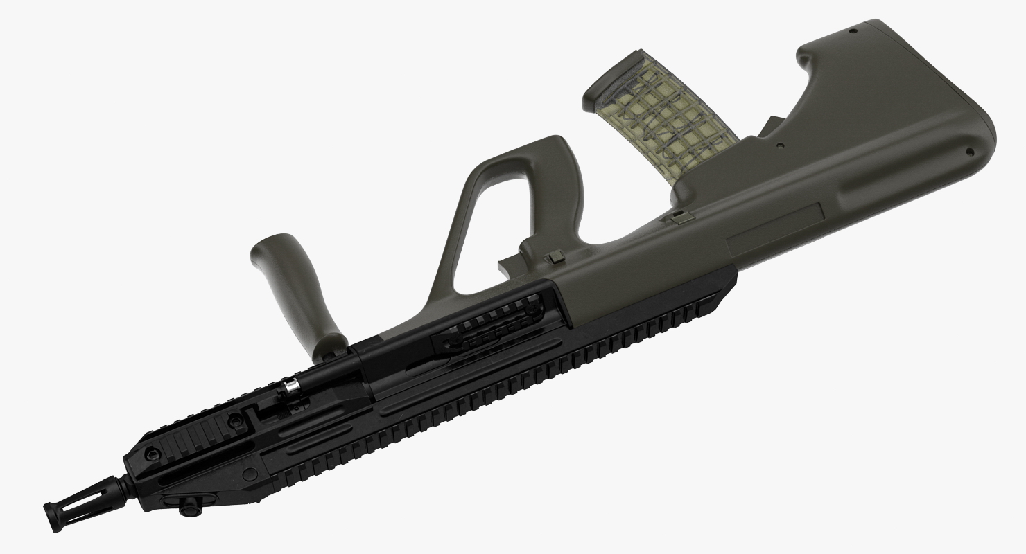 3D Austrian Bullpup Rifle Steyr AUG A3 Green